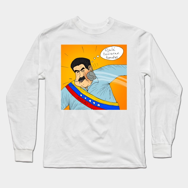 Maduro Long Sleeve T-Shirt by Felipe.Makes.Cartoons